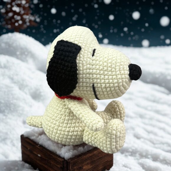 Handmade Crochet Snoopy Amigurumi Doll | Cute Plush Toy or Home Décor - Picture 2 of 13